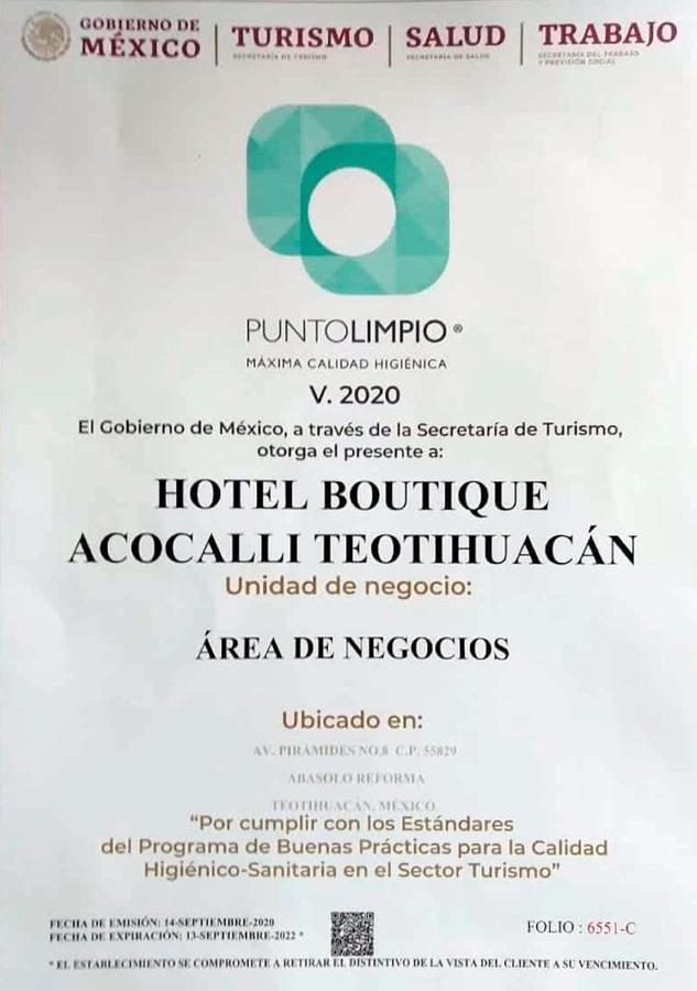 Hotel Boutique Acocalli San Juan Teotihuacán Exteriér fotografie