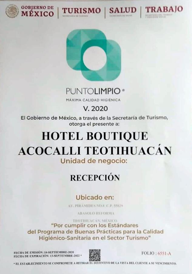 Hotel Boutique Acocalli San Juan Teotihuacán Exteriér fotografie